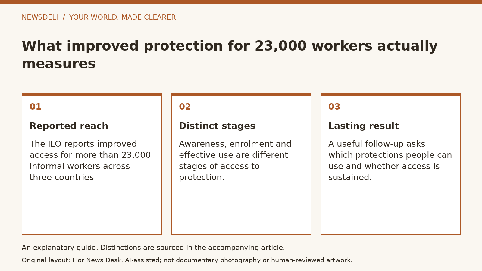 Explanatory diagram: Reported reach; Distinct stages; Lasting result.