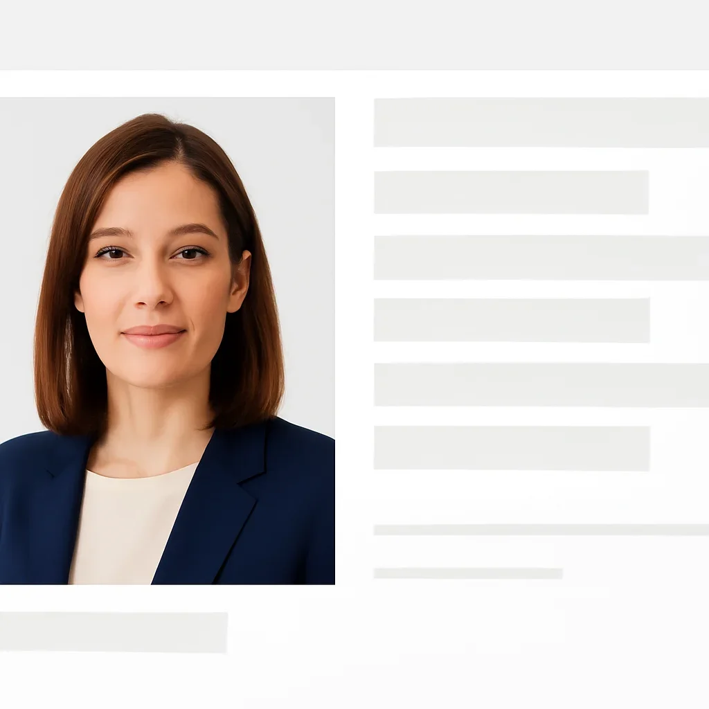 Reporter portrait and recent article list displayed on a clean byline page