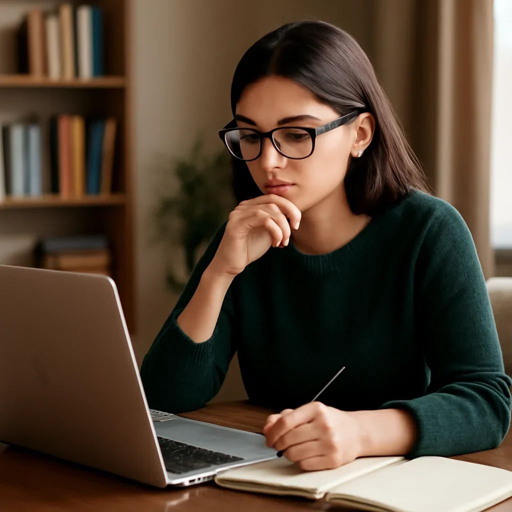 Reader engaging with the article evergreen vs breaking news for brand authority on a laptop and notebook