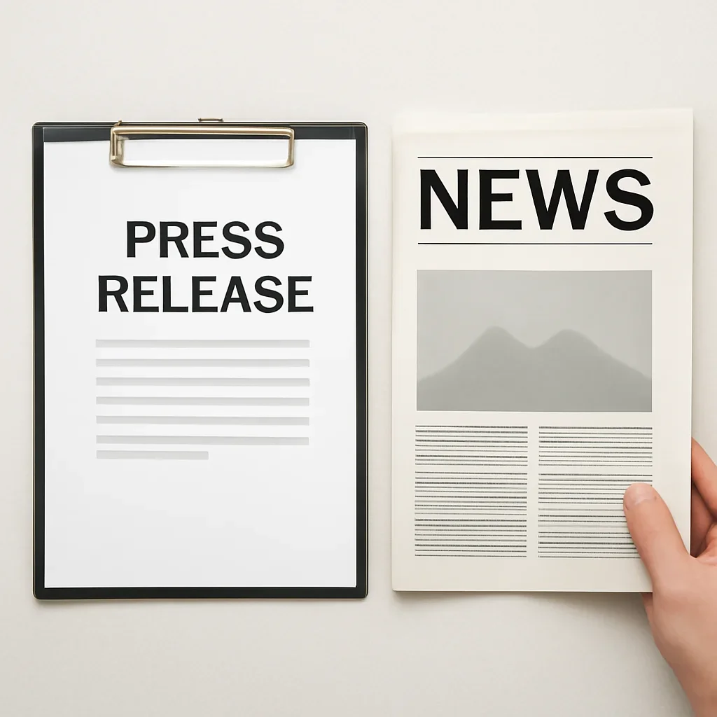 Supporting editorial image for the article press release vs news article: what’s the difference?
