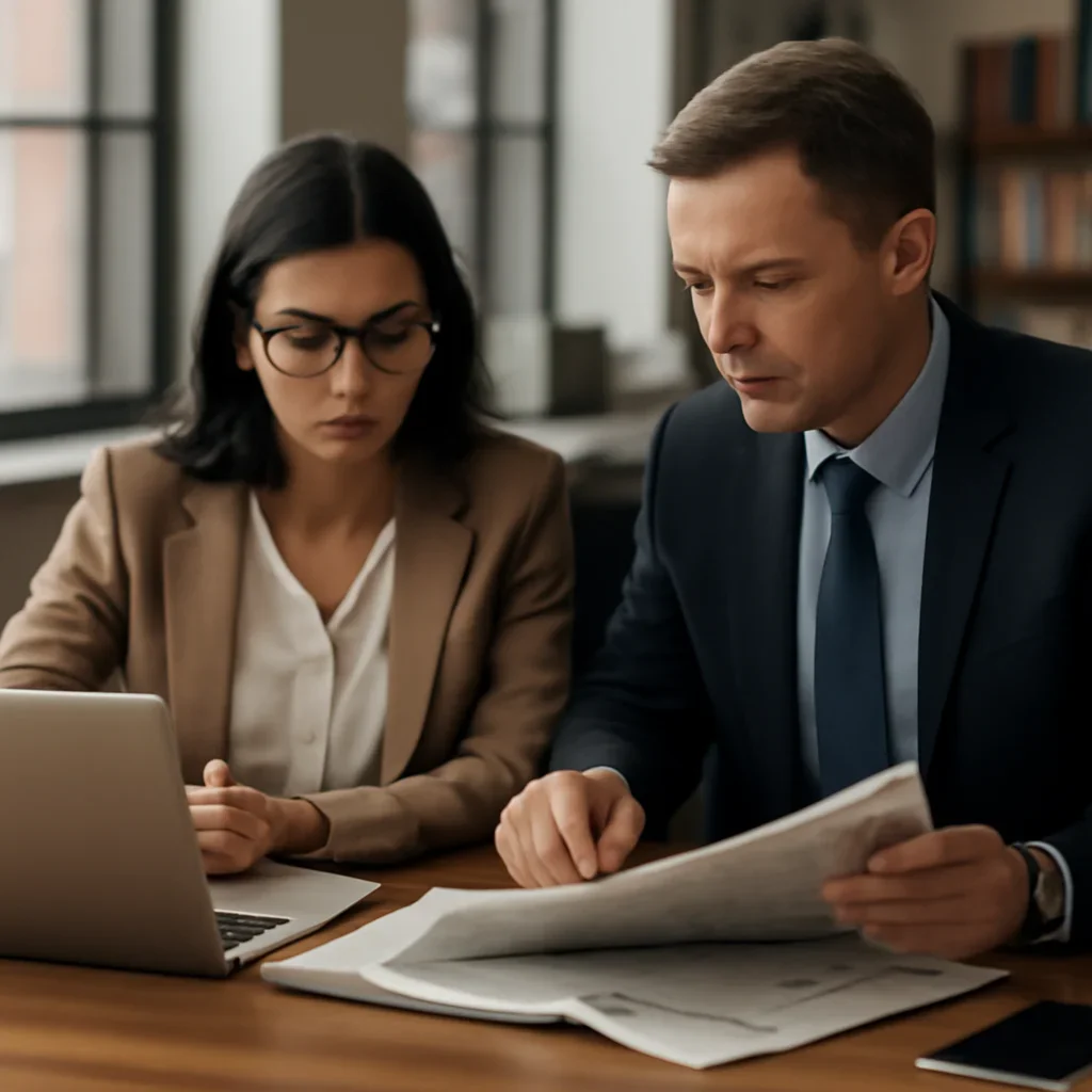 Reporter and editor shaping business coverage for a topic page