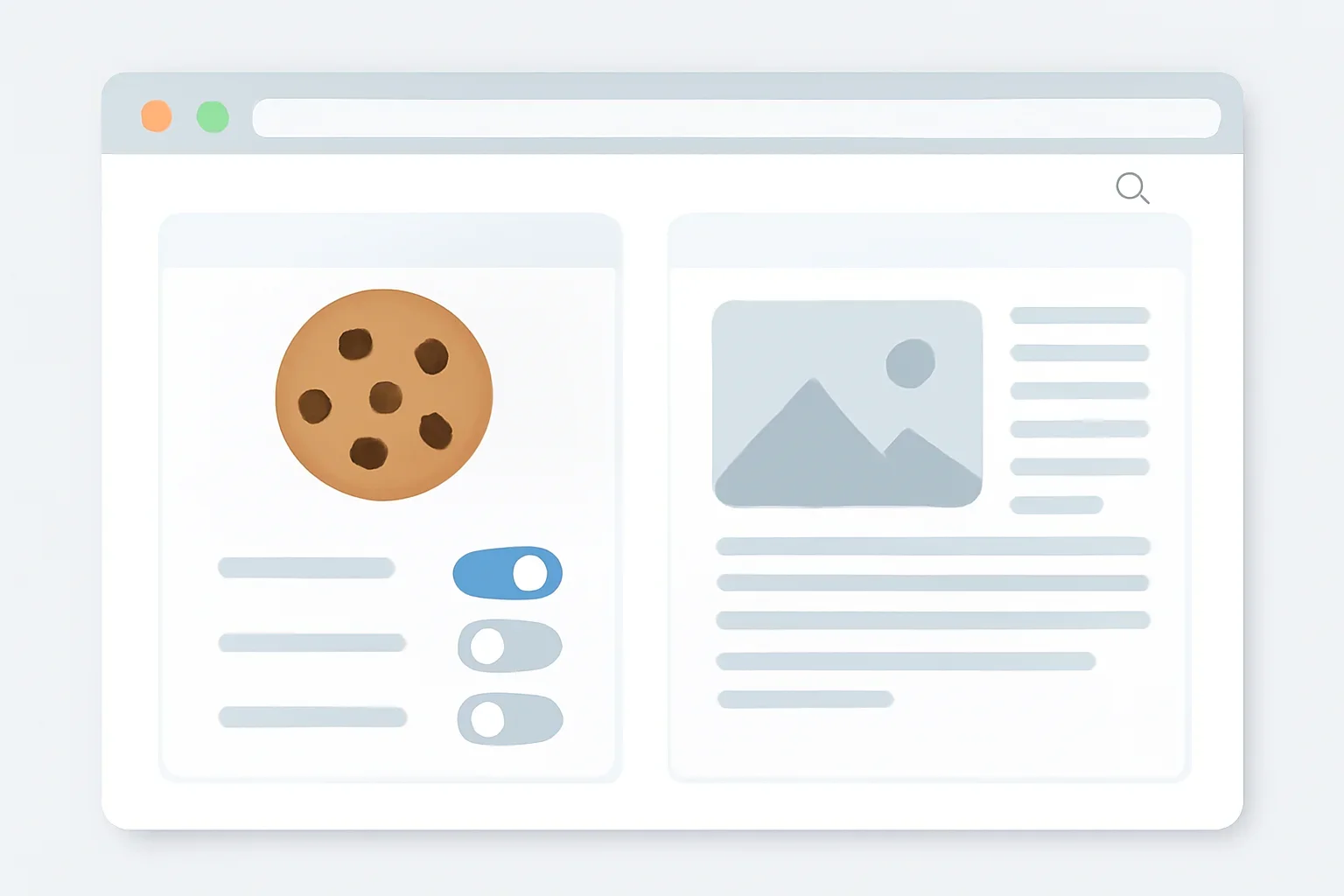 Browser window with cookie settings and site preferences open beside a news article