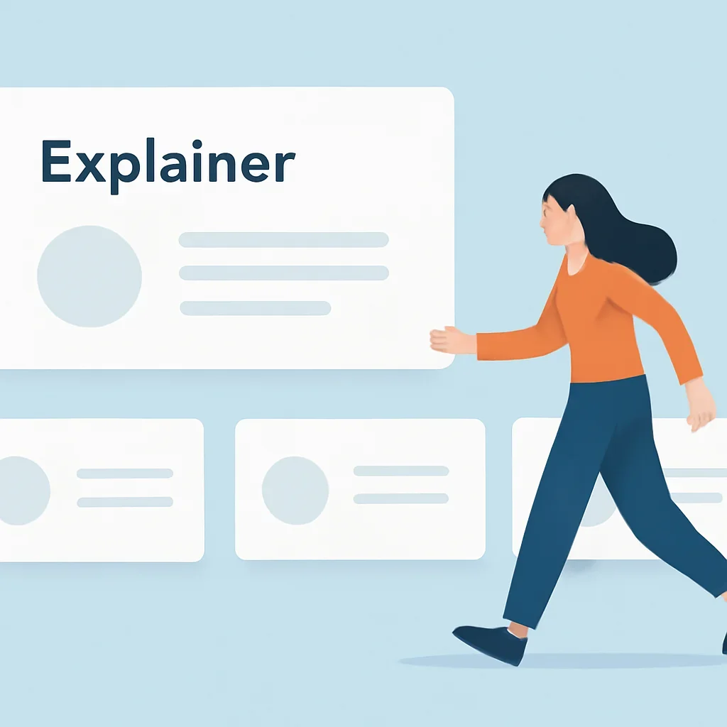 Reader moving from a explainers headline into deeper analysis cards