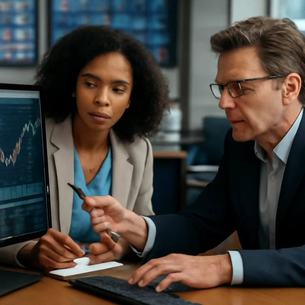 Reporter and editor shaping markets coverage for a topic page