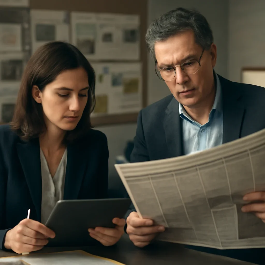 Reporter and editor shaping opinion coverage for a topic page